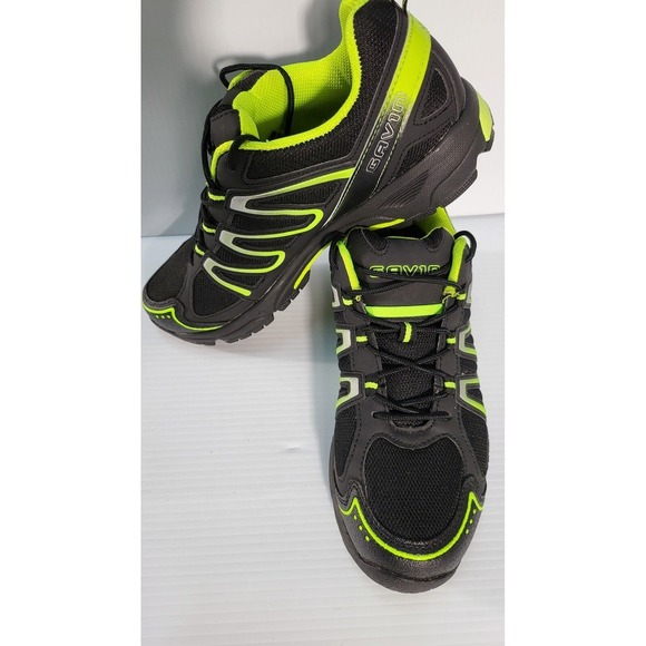 Gavin Cycling Shoes Road Bike Spin Class Compatible Cleats Black Green 42 - Picture 10 of 11